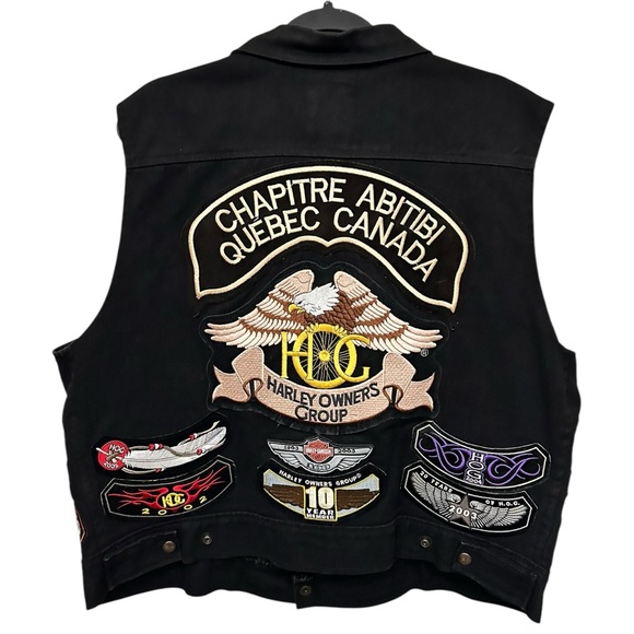 SOLD - Vintage Harley Davidson Biker Vest HOG - Picture 7 of 11